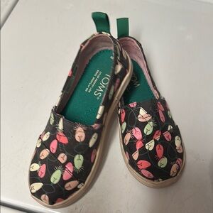 Toms Black Holiday Light Canvas Sneakers